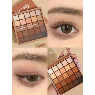 [Hàng mới về] Bảng phấn mắt Glamcolour 25 màu sắc tông lì và ánh nhũ lấp lánh