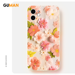 Ốp lưng GUMAN mềm hoa độc lạ dễ thương đẹp Cho iPhone 16 15 14 13 12 11 Pro Max SE 2020 X XR XS 8 7 ip 6S 6 Plus kute B2734Q