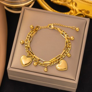 Vòng tay nhiều lớp Gmai Heart dành cho nữ Dây đeo cổ tay thời trang Phụ kiện quà tặng