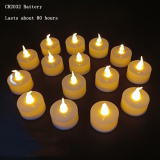  10 Chiếc Chạy Bằng Pin Đèn LED Trà Nến Ngọn Lửa Nhấp Nháy Đèn Nến Vàng Trang Trí Nhà Cửa microflash 
