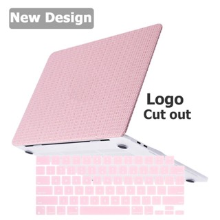Bao Da PU Cứng Màu Nhám In Logo cut 2022 2023 Cho Macbook Pro M4 Air M1 Case A2337 Pro 13 M2 A2338 14 inch Ốp