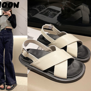 MOON dép sandal nữ giày sandal nữ dép đế cao thời trang Thiết kế độc đáo Linh hoạt Tự tin Phối màu tinh tế FDL2430GD4 12Z240320