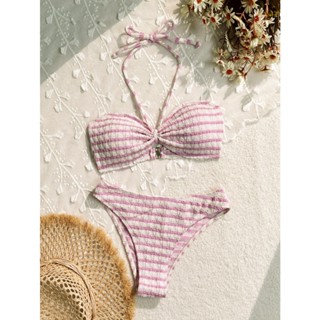 Bộ đồ bơi in hình Bikini sọc xẻ sọc mới gợi cảm dành cho nữ