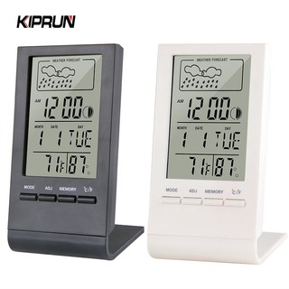 Kiprun Nhiệt kế Máy đo độ ẩm Máy đo chỉ báo Trạm thời tiết trong nhà / ngoài trời Đồng hồ đo độ ẩm nhiệt độ điện tử tự động