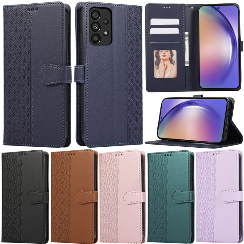  Ốp Lưng Mỏng Cho Samsung Galaxy A17 A26 A16 A05S A12 A52 A22 A32 A72 A52S A73 A51 A71 A21s A52 A72 A22 A32 4G A05 Ví Sang Trọng Da PU Mềm Đế Lật Bảo Vệ Da 
