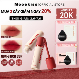 Mooekiss Lip Cream Matte Velvet Lip Cream Non-Stick Cup Son Môi Không Phai Màu Trang Điểm Môi 6 Màu Có Sẵn 3g