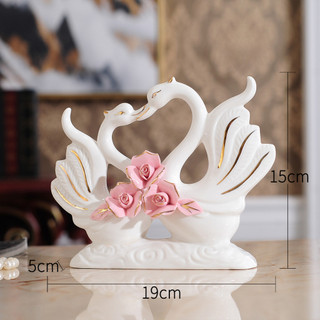 Loviver tượng thiên nga động vật trang trí bàn bộ sưu tập trung tâm thủ công