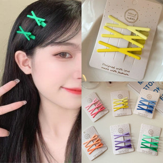 Set 3 Kẹp Tóc Chữ X Màu Sắc Ngọt Ngào Cho Nữ