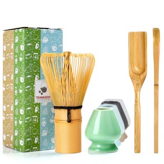 Phụ kiện lễ Matcha TEANAGOO MA-01 Nhật Bản, Máy đánh trứng Matcha , Muỗng truyền thống , Thìa trà, Giá đỡ đánh trứng, Bộ hoàn hảo để chuẩn bị một Matcha truyền thống