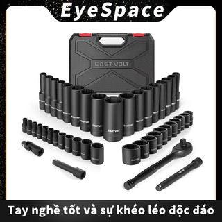 Bộ dụng cụ cơ khí, Bộ ổ cắm ổ đĩa, Bộ ổ cắm 46 miếng với móc có thể đảo ngược 72 răng, Hệ mét / SAE (ASK06)