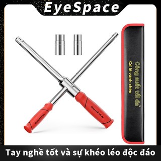 Cờ lê Lug, Cờ lê lốp có ổ đĩa 1 / 2 Inch và 2 ổ cắm tiêu chuẩn (17mm / 19mm, 21mm / 23mm), Cờ lê đai ốc có thể tháo rời có hộp lưu trữ
