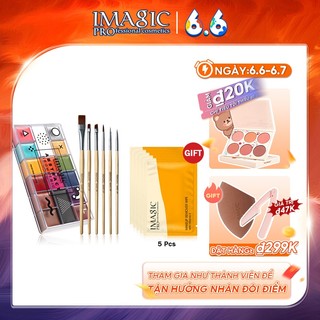 Bảng sơn dầu IMAGIC 16 màu không thử nghiệm trên động vật dùng vẽ cơ thể tham dự tiệc biểu diễn chuyên nghiệp 280g