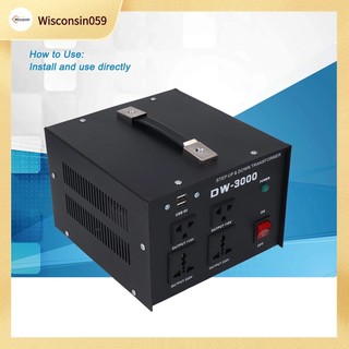 Máy biến áp điện DW-3000 3000W 110V đến 220V Tăng áp 220V đến 110V Buck 【Wisconsin059】
