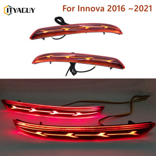  1 Cặp Đèn Pha Led 3 Chức Năng Cho Innova Crysta 2016-2019 1 Đôi Dành Cho Xe Toyota Innova 2016 2017 2018 2019 2020 2021 Đa Năng Ô Tô LED Đuôi Đèn Sương Mù Phía Sau Cản Đèn Phanh Đèn Phản Quang 