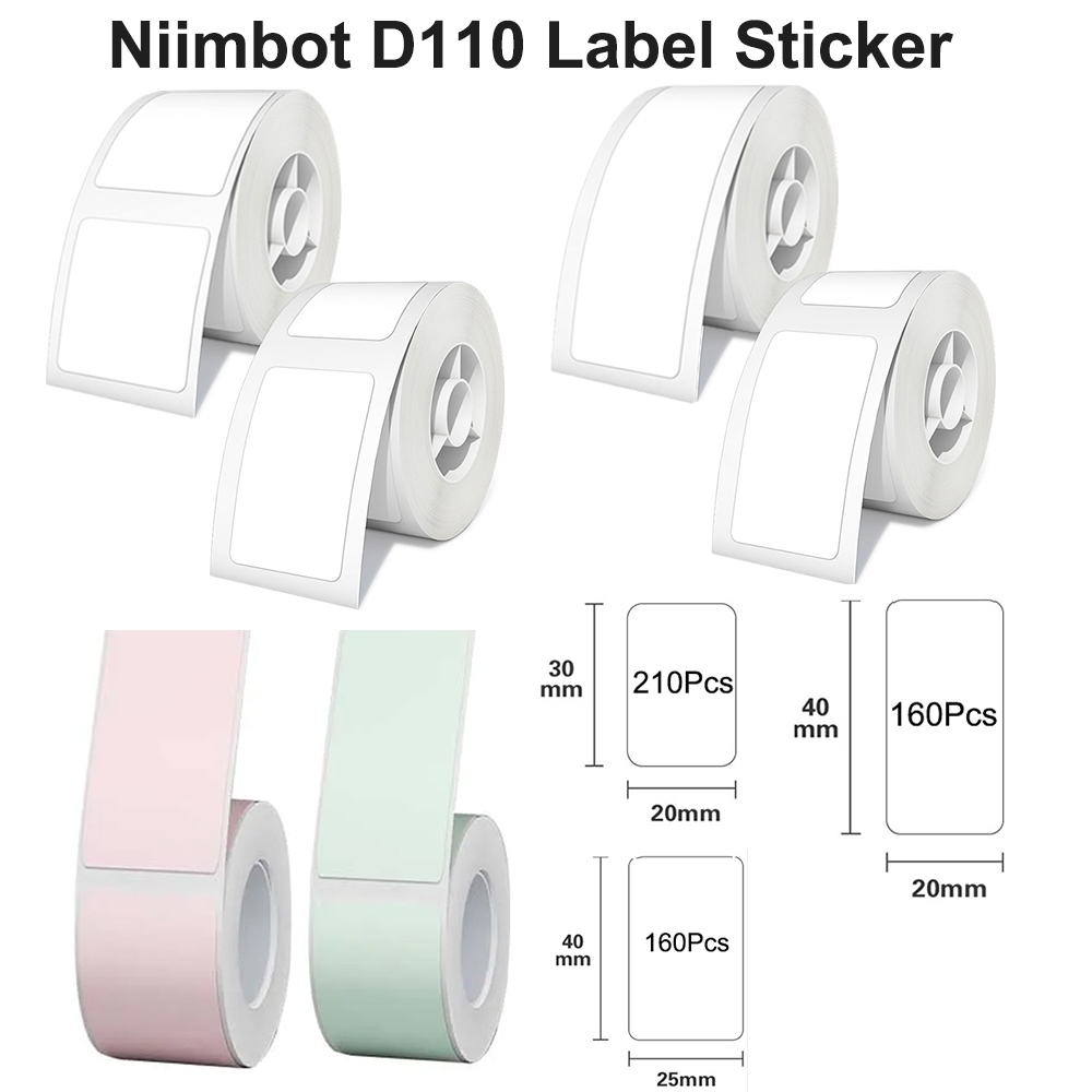 Niimbot D101 D110 lable Sticker Cáp Nhãn Giấy 20-25mm Chiều Rộng Trắng Chống Thấm Nước Niimbot Nhãn 