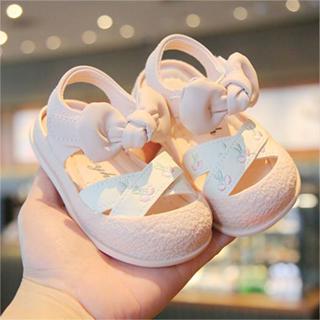 Sandal Tập Đi Đế Mềm Chống Vấp Họa Tiết Thêu Hoa Đính Nơ Cho Bé Gái,Giày tập đi thoáng khí dễ thương cho bé gái
