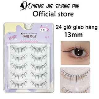 Mengjieshangpin lông mi giả A07 lông mi tự nhiên trong suốt thân lông mi kéo dài toàn bộ chiều dài 10-13mm