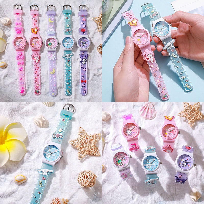 đồng hồ trẻ em Mới Đồng Hồ Đeo Tay sanrio cinnamoroll 3d Dây Silicon Chống Thấm Nước Dành Cho Trẻ Em Sanrio Trẻ Em Đồng Hồ Kuromi Đèn LED Đồng Hồ Dây Đeo Silicon Mặt Số Trẻ Em Chống Thấm Nước Đồng Hồ Điện Tử Đồng Hồ Thể Thao Cho Trẻ Em Quà Tặng Sinh