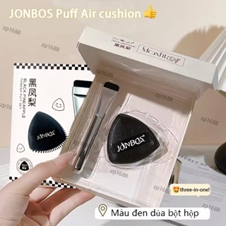  Jonbos Air Cushion powder Puff và cọ nền siêu mỏng Bộ cọ trang điểm chống bột khô và ướt 3 trong 1 cho đường nét trên khuôn mặt. J102 