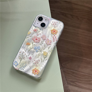Ốp điện thoại tương thích cho iPhone 15 pro max 15 15pro 14 13 12 11 14promax 13Pro 12Pro 13promax 14Pro 12promax đầy màu sắc hoa mùa hè Vỏ iPhone IMD hai lớp
