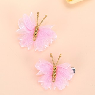 Kẹp Tóc Bướm Màu Hồng Kẹp Tóc Trẻ Em Phụ Kiện Tóc Nữ Phụ Kiện Bé Gái 6 * 5cm