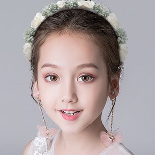 Băng đô tóc hoa xanh trắng Băng đô tóc trẻ em Phụ kiện tóc nữ 20g / chiếc