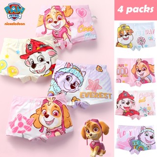 Bộ 4 Quần Lót Cotton In Họa Tiết Hoạt Hình Paw Patrol Cho Bé Gái