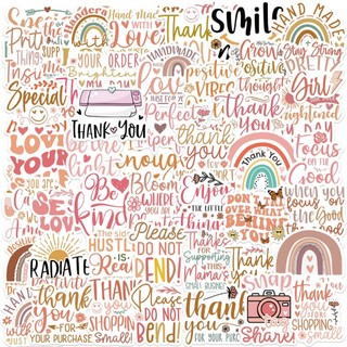 Bộ 50 Boho Cảm Ơn Bạn Dán Graffiti Hoạt Hình Ván Trượt Chống Thấm Nước Hành Lý Thể Thao DIY Laptop Xe Dán Decal