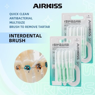 Bàn chải kẽ răng hình chữ I & chữ L AIRKISS dành cho các khu vực khó tiếp cận Dụng cụ xỉa răng nha khoa Dụng cụ xỉa răng Bàn chải khoảng cách Berus Hình dạng khác nhau