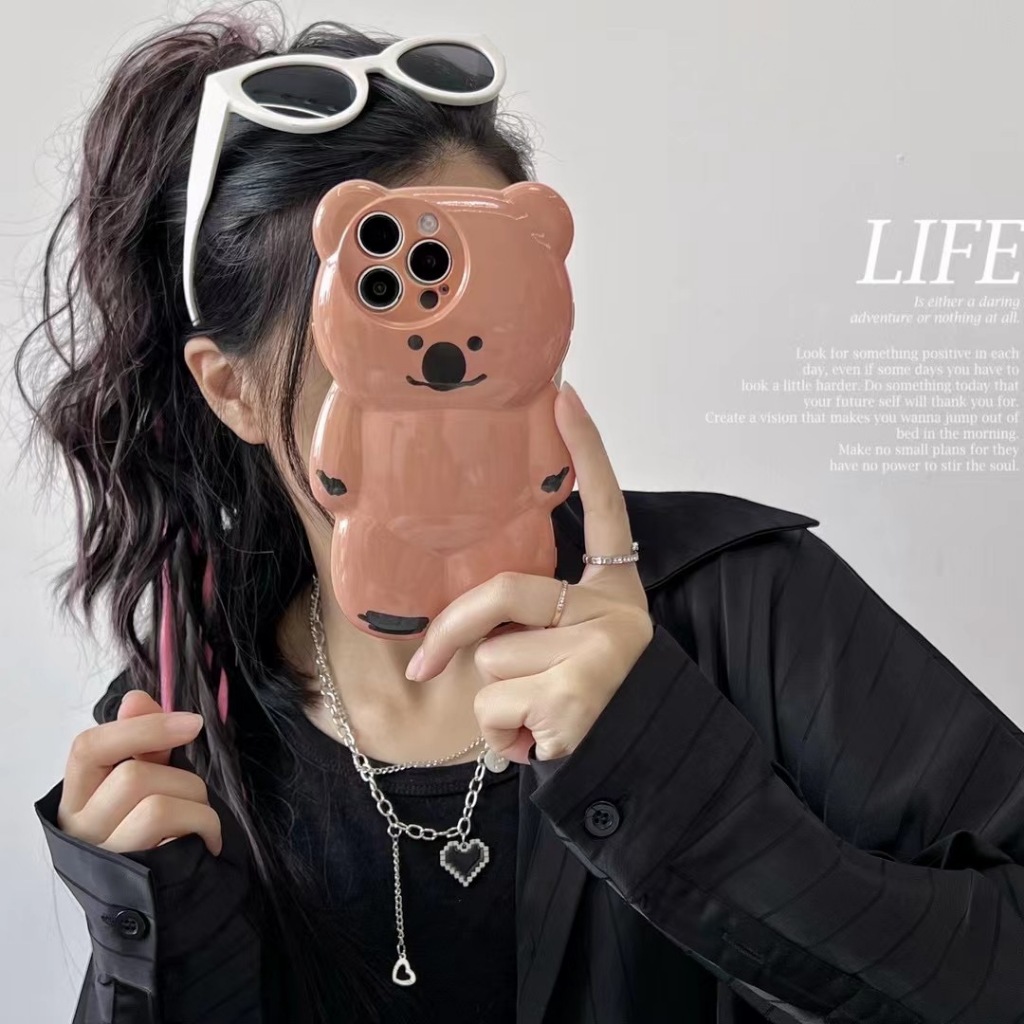 Ốp điện thoại tpu mềm hình gấu nâu 3D siêu dễ thương cho iphone 15promax 14 14 pro 14 plus 14 pro max 13 pro max 12 pro max 11 pro max XS max XR X XS