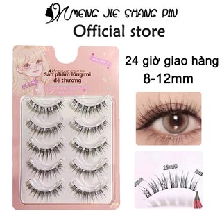 Mengjieshangpin Phong Cách Mới 5 Đôi Lông Mi Giả Thái Lan Ngọt Ngào Mát Nóng Cô Gái Lông Mi Quỷ Tự Nhiên Nối Mi Truyện Tranh Nối Mi