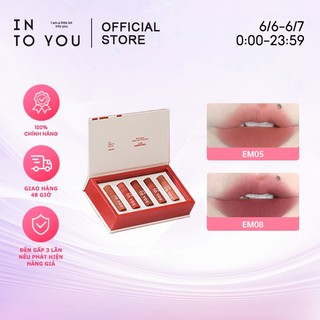 INTO YOU Bộ Quà Tặng Mini Son Mịn Nữ Chính Đáng Yêu