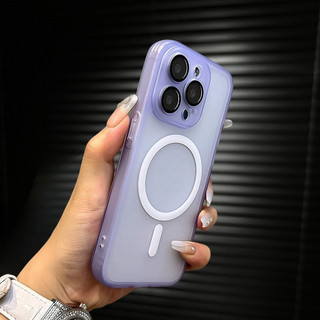 【2 in 1/Acrylic hard case/Purple】Ốp lưng compatible for iPhone 11 12 13 14 15 pro max case