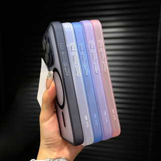 【2 in 1/Acrylic hard case/Purple】Ốp lưng compatible for iPhone 11 12 13 14 15 pro max case