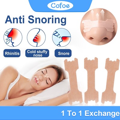 Cofoe Thở Phải Dải Mũi Chống Ngáy Dải Hỗ Trợ Giấc Ngủ Dễ Dàng Mất Ngủ Thông Gió Miếng Dán Miếng Dán Di Động Mềm Mại Mặc Cá Nhân Đóng Gói Thông Gió Miếng Dán