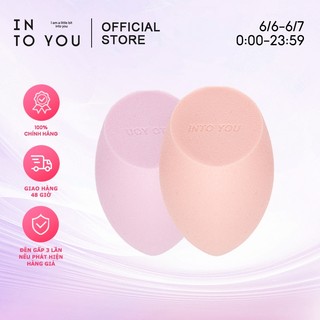 INTO YOU Bộ 2 Cái Bông Trang Điểm Mềm Mại Dùng Cho Kem Nền