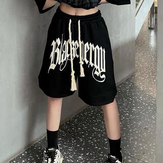 K Tazi quần short hip hop Phong cách tối tăm trên đường phố Mỹ quần thể thao dáng rộng thoải mái