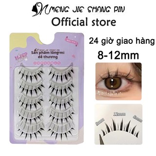 Mengjieshangpin 5 Đôi Lông Mi Dày Barbie Devil Lông Mi Mi Mô Phỏng Tự Nhiên Uốn Có Thể Tái Sử Dụng Truyện Tranh Ánh Sáng Châu Âu Mỹ Mi M09