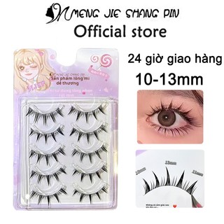 Mengjieshangpin Trẻ Trang Điểm Lông Mi Đẹp Lông Mi Cùng Phong Cách Truyện Tranh Lông Mi Giả Giảm Tuổi Mi Mô Phỏng Dày Một Mảnh 5 Cặp Trực Tiếp Dính