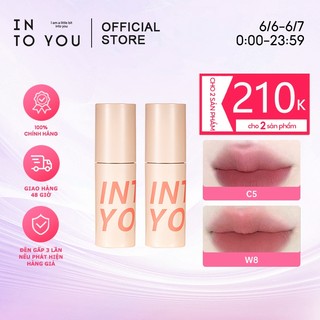 INTO YOU Set 2 Son Môi Mềm Mịn Như Nhung Làm Đều Màu Và Mịn Môi Dành Cho Học Sinh