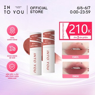 INTO YOU Set 2 Son Môi Màu Nhung Lì Lâu Trôi Không Phai Màu Dành Cho Học Sinh