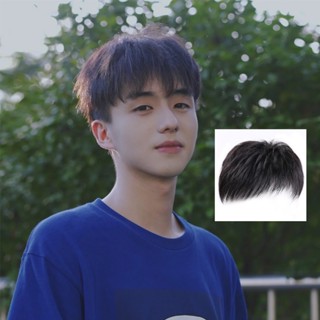 Tóc Đen Toupee Cho Nam Mềm Mại Thoáng Khí Không Làm Tổn Thương Tóc Không Mùi Tóc Giả Cho Nam Hói Tóc Giả Miếng