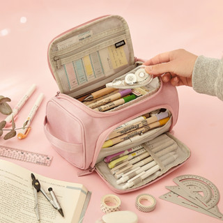 Penlab Angoo Hai Mặt Mở Túi Đựng Bút Chì Dung Tích Lớn Cầm Tay Túi Bảo Quản Sắp Xếp C7650