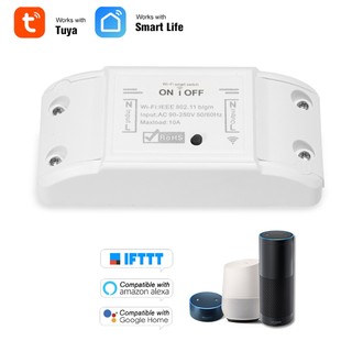 Công tắc thông minh Wifi Tương thích với Amazon Alexa & cho Google Home Hẹn giờ 10A / 2200W Công tắc từ xa không dây