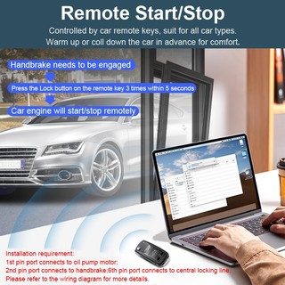 Car Remote Engine Starters Button Door Lock Keyless Entry System Central Locking Alarm System Kit