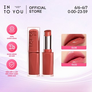  Son môi phát sáng INTO YOU Son môi dưỡng ẩm và nhẹ Gương bảo vệ môi Màu sắc lâu trôi Son môi bùn sáng Son bóng