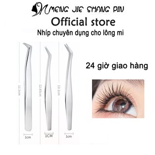 Mengjieshangpin Lông Mi Giả Chuyên Nghiệp Nhíp Mi Dụng Cụ Uốn Mi Nhíp Inox Dụng Cụ Mi