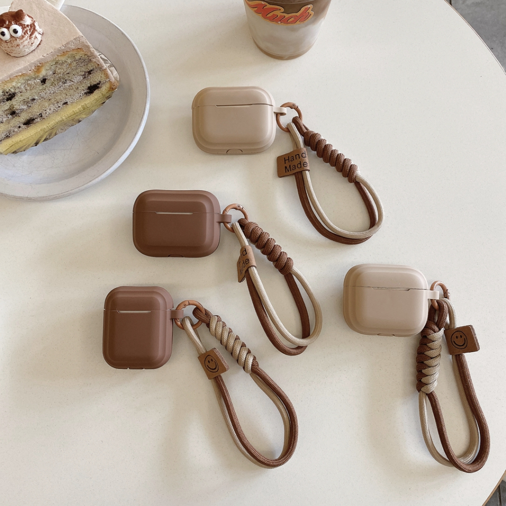 Dành cho vỏ airpod pro 3 có dây buộc Vỏ airpod caramel thời trang 4 / pro 2 / gen 3 / pro / 2 / 1 vỏ