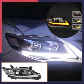 Motorlife máy chiếu led vland đèn pha năng động drl ống kính trong suốt phù hợp cho camry xv40 us 2010-2011 lhd