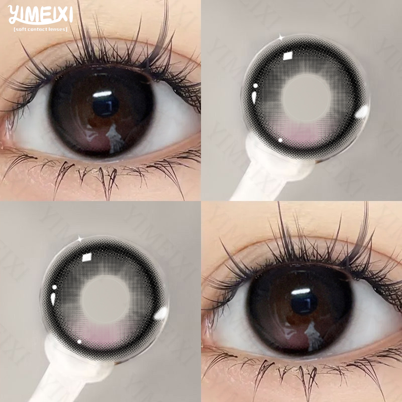Bộ 2 Thấu Kính Yimeixi  lentilles 14.2mm 2 Màu Tự Nhiên Thoải Mái Dùng Hóa Trang Phù Thủy Nửa Năm